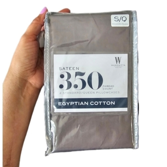 100% Egyptian Cotton 2 Pack Pillowcases Standard/Queen - Picture 8 of 11